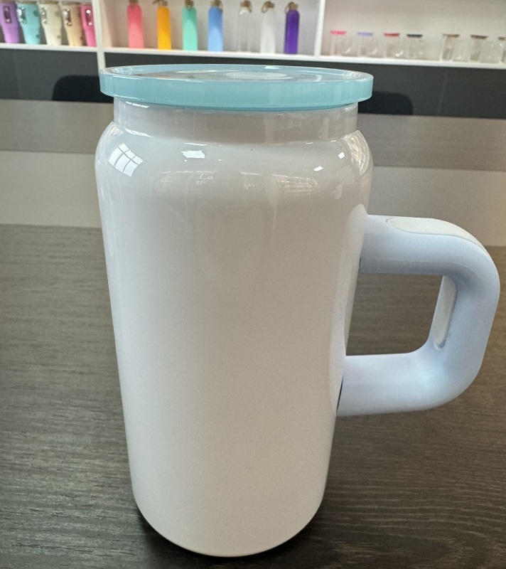 China RTS 16oz Stainless Steel Sublimation Tumbler Can with Handle Free Shipping (25PCS)