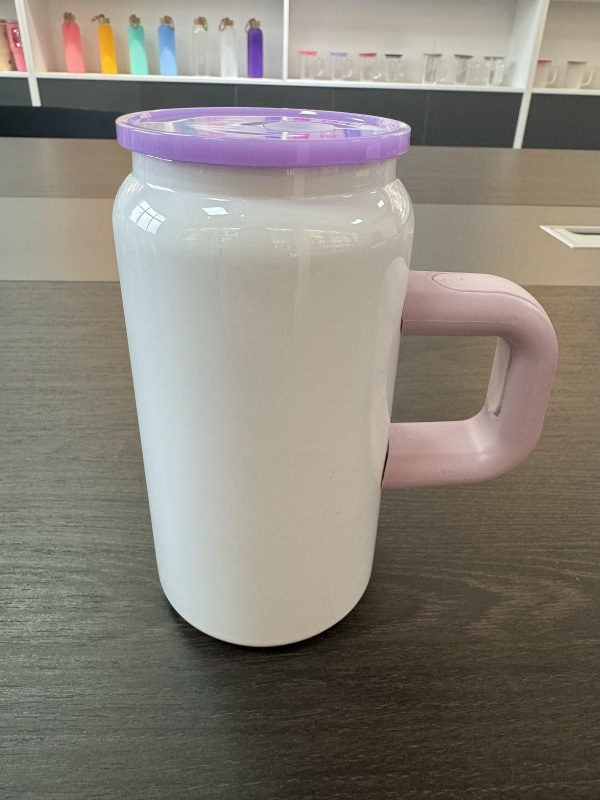 China RTS 16oz Stainless Steel Sublimation Tumbler Can with Handle Free Shipping (25PCS)