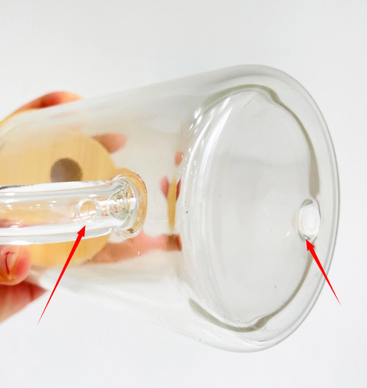 US Warehouse RTS 15oz Glass Pre-drilled Snowglobe Mug with Hollow Handle Free Shipping (25PCS)