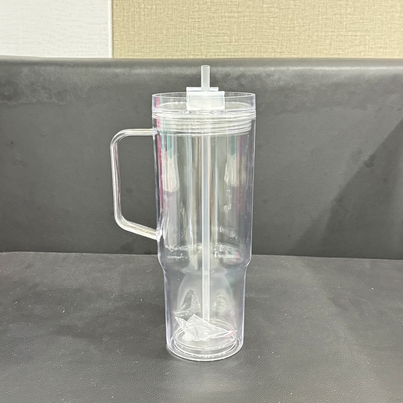 Pre sale US Warehouse 40oz Acrylic Snowglobe Glass Pre-drilled Tumblers Free Shipping (12PCS)