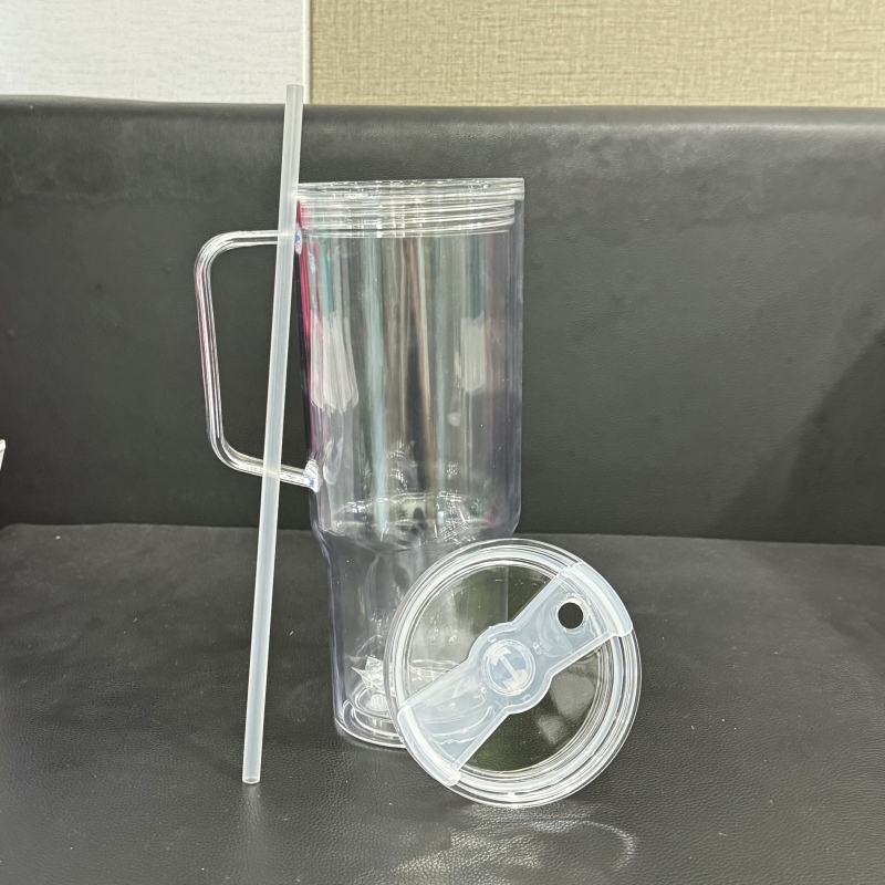 Pre sale US Warehouse 40oz Acrylic Snowglobe Glass Pre-drilled Tumblers Free Shipping (12PCS)