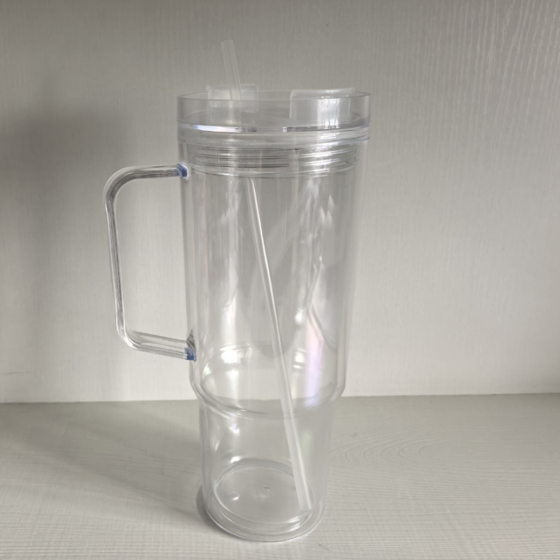 Pre sale US Warehouse 40oz Acrylic Snowglobe Glass Pre-drilled Tumblers Free Shipping (12PCS)