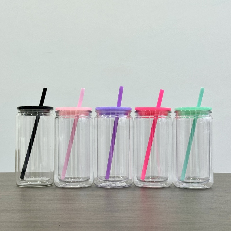 NEW US RTS 16oz Acrylic Plastic Snowglobe Can Double Walled Cup Free Shipping (25PCS)