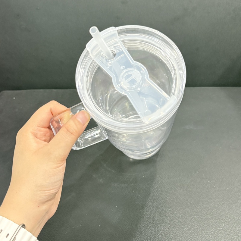 Pre sale US Warehouse 40oz Acrylic Snowglobe Glass Pre-drilled Tumblers Free Shipping (12PCS)
