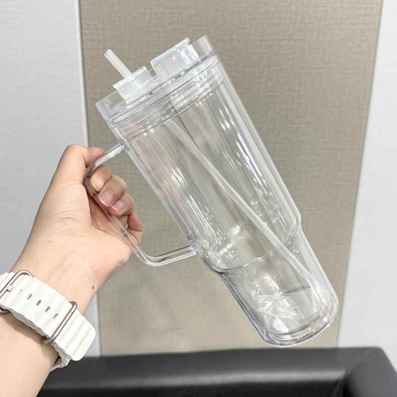 US Warehouse RTS 40oz Acrylic Snowglobe Pre-drilled Tumblers Free Shipping (12PCS)