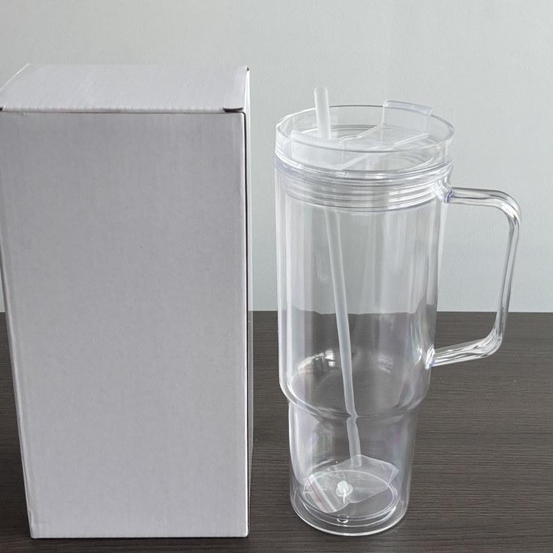 US Warehouse RTS 40oz Acrylic Snowglobe Pre-drilled Tumblers Free Shipping (12PCS)