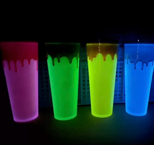 China RTS 24oz Acrylic Double Walled Glow in the Dark Cups Free Shipping (24PCS)