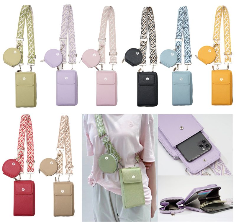 NEW China Lulu Crossbody Dual Bags for Phone Coin Purse Bag  with Belt Free Shipping (10PCS/20PCS)