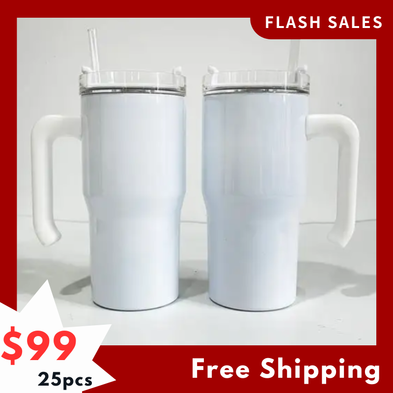SALES US RTS Sublimation Macarons and White 20oz Kids Tumblers with Handle Free Shipping (25PCS)