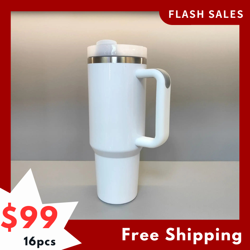 SALES RTS US 40oz Stainless Steel Sublimation Tumbler Blanks Travel Mug 2.0 Free Shipping (16PCS)