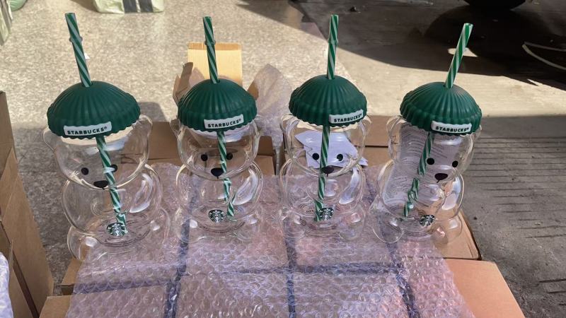 NEW 20oz Glass Bear Cup Cute Bottle Free Shipping (25PCS)