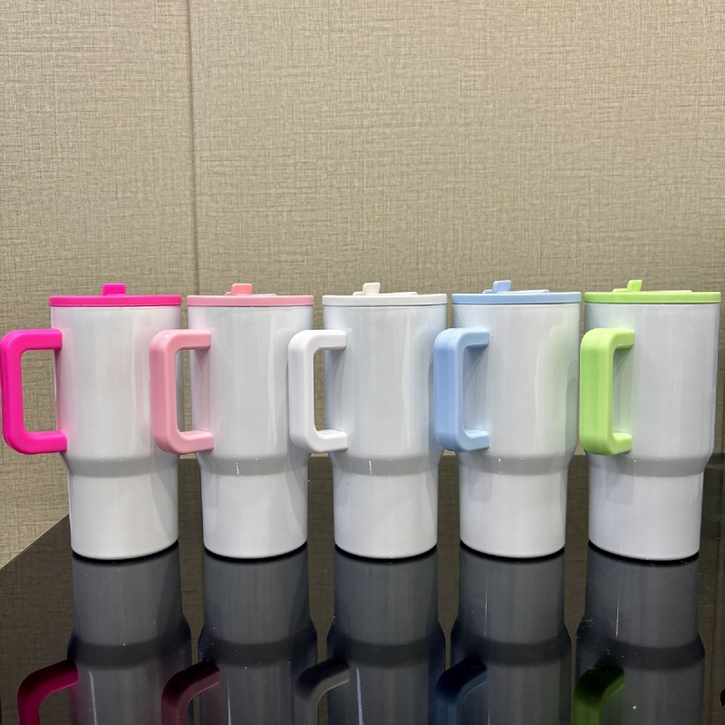 NEW China RTS 20oz Sublimation Shimmer Tumbler with Handle Stainless Steel Insulated Kids Cup with Handle Free Shipping (25PCS)