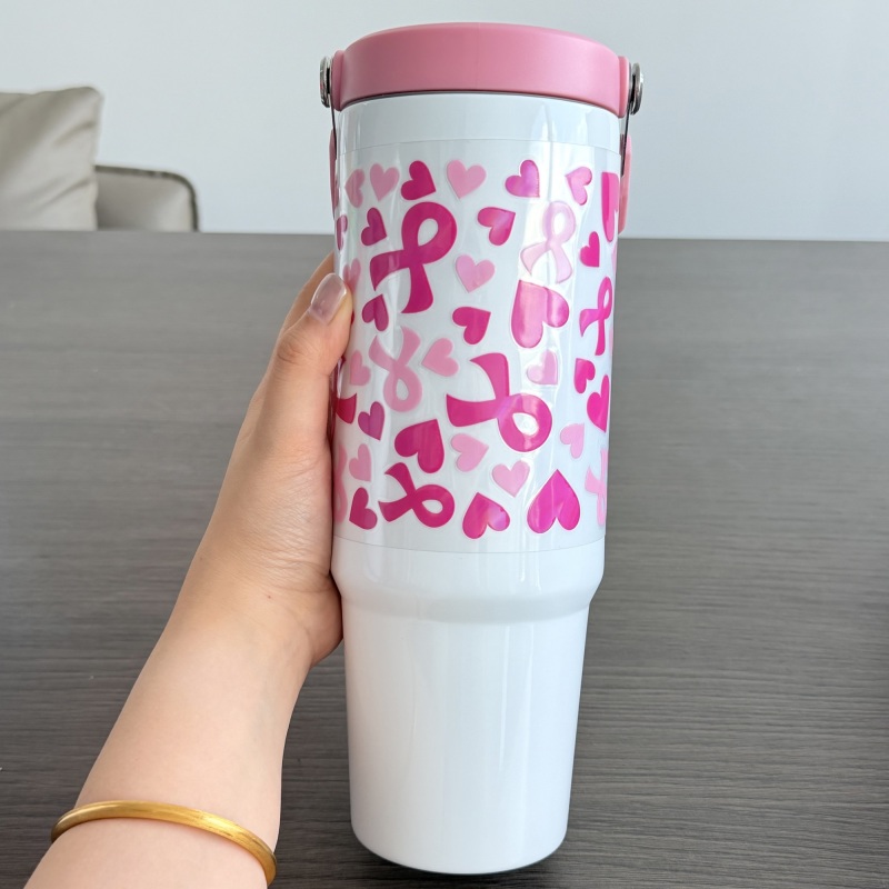 NEW China 30oz Sublimation Flip Top Tumbler Stainless Steel Insulated Bottle with Colored Leakproof Lid Free Shipping (25PCS)