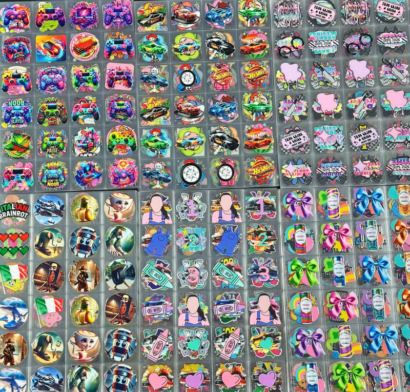 NEW China Warehouse RTS A5 Kiss Cut Wraps UV DTF Wraps Decals Sticker 4pcs per design (40pcs/80pcs)