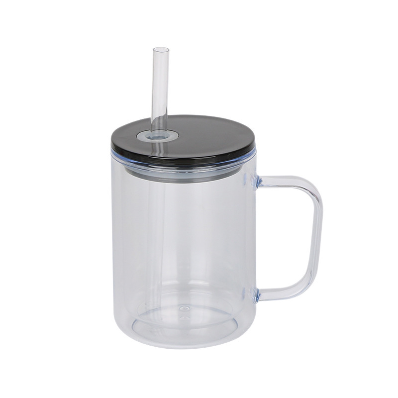 New China Warehouse 17oz Plastic Pre-drilled Snow Globe Mug with Handle Tumbler Acrylic Snowglobe Tumbler Bottle Plastic Cups (with hole & plugs) Free Shipping (25PCS/40PCS))
