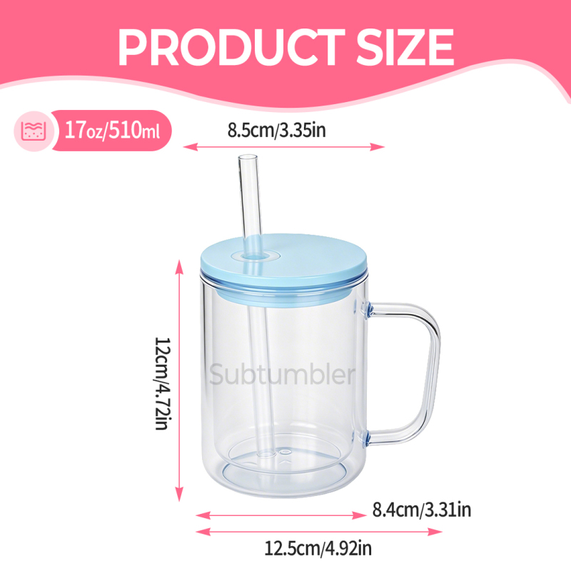 New China Warehouse 17oz Plastic Pre-drilled Snow Globe Mug with Handle Tumbler Acrylic Snowglobe Tumbler Bottle Plastic Cups (with hole & plugs) Free Shipping (25PCS/40PCS))