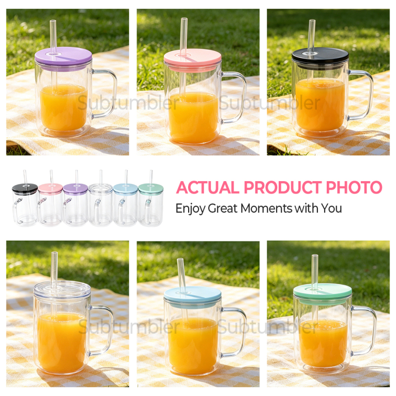 New China Warehouse 17oz Plastic Pre-drilled Snow Globe Mug with Handle Tumbler Acrylic Snowglobe Tumbler Bottle Plastic Cups (with hole & plugs) Free Shipping (25PCS/40PCS))