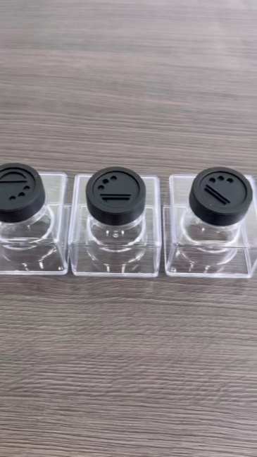 New RTS 2oz Stackable Empty Glitter Shaker Square Shaker for Glitter with Black Top Free Shipping (50pcs/100pcs)