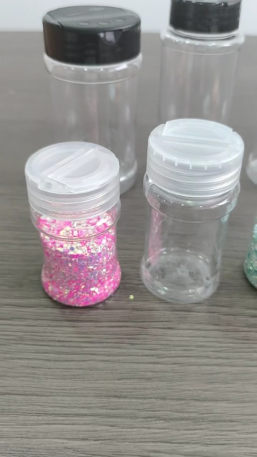 New RTS 60ml 150ml 220ml 100ml/2oz Round Shaker Glitter Shaker Empty Bottle Free Shipping (100pcs)