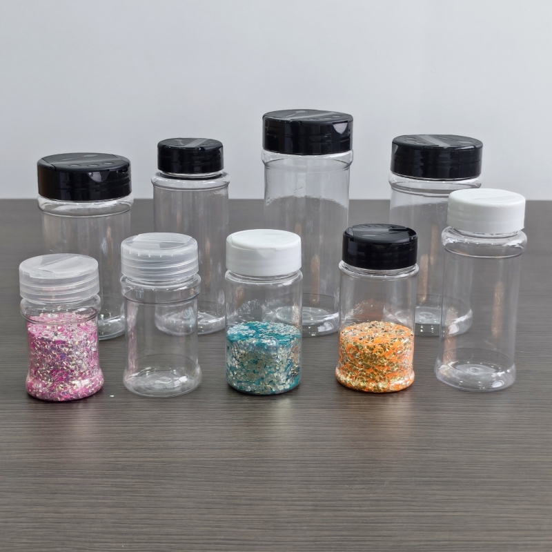 New RTS 60ml 150ml 220ml 100ml/2oz Round Shaker Glitter Shaker Empty Bottle Free Shipping (100pcs)