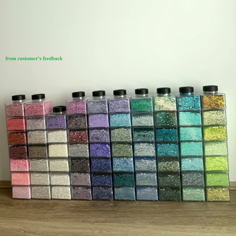 New RTS 2oz Stackable Empty Glitter Shaker Square Shaker for Glitter with Black Top Free Shipping (50pcs/100pcs)