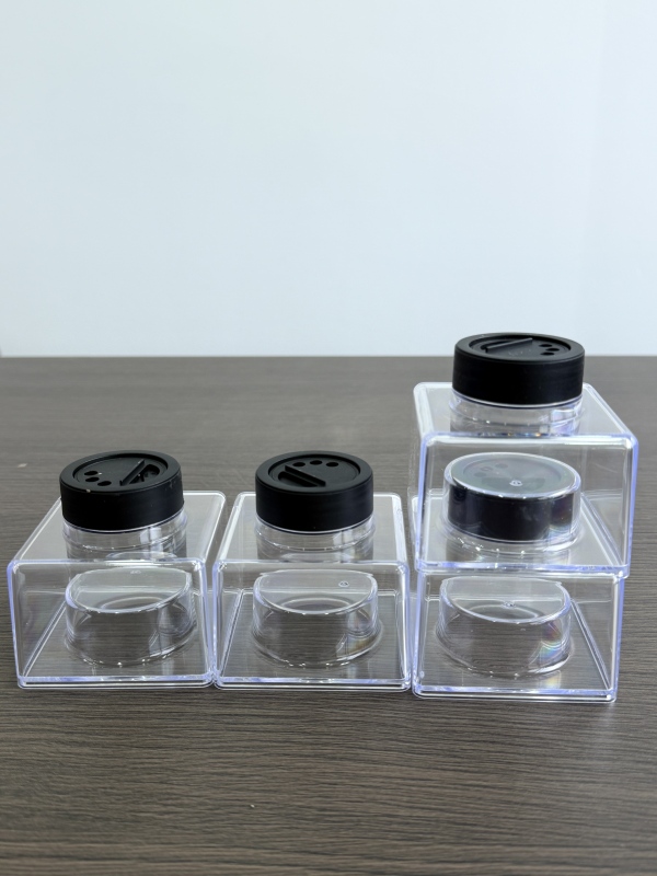 New RTS 2oz Stackable Empty Glitter Shaker Square Shaker for Glitter with Black Top Free Shipping (50pcs/100pcs)
