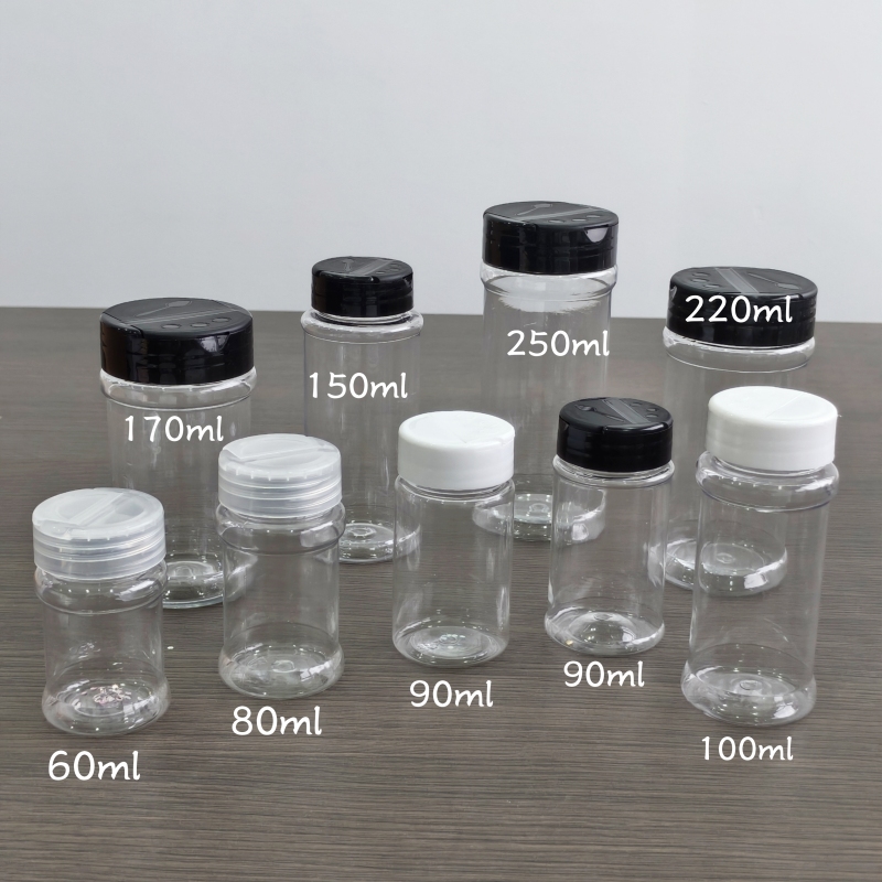 New RTS 60ml 150ml 220ml 100ml/2oz Round Shaker Glitter Shaker Empty Bottle Free Shipping (100pcs)