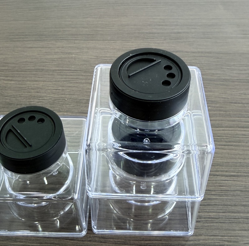 New RTS 2oz Stackable Empty Glitter Shaker Square Shaker for Glitter with Black Top Free Shipping (50pcs/100pcs)