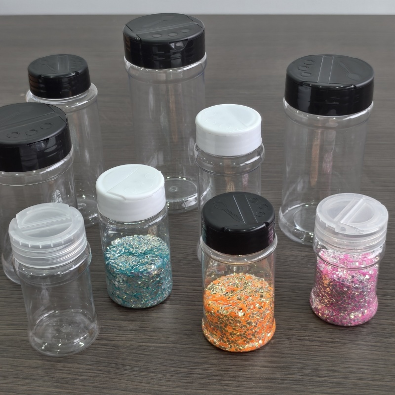 New RTS 60ml 150ml 220ml 100ml/2oz Round Shaker Glitter Shaker Empty Bottle Free Shipping (100pcs)