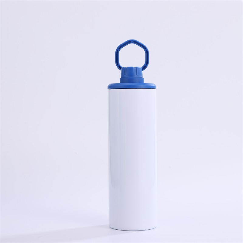NEW China 20oz Sublimation Stainless Steel Sport Tumbler Insulted Skinny with Colorful Portable Handle Free Shipping (25PCS)
