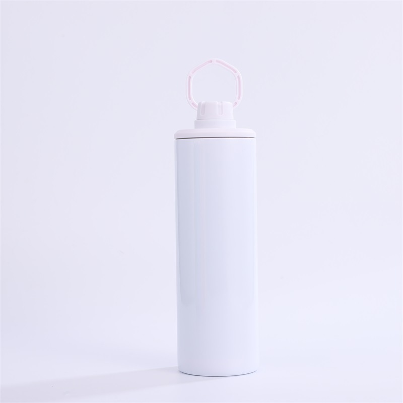 NEW China 20oz Sublimation Stainless Steel Sport Tumbler Insulted Skinny with Colorful Portable Handle Free Shipping (25PCS)