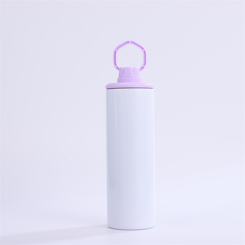 NEW China 20oz Sublimation Stainless Steel Sport Tumbler Insulted Skinny with Colorful Portable Handle Free Shipping (25PCS)