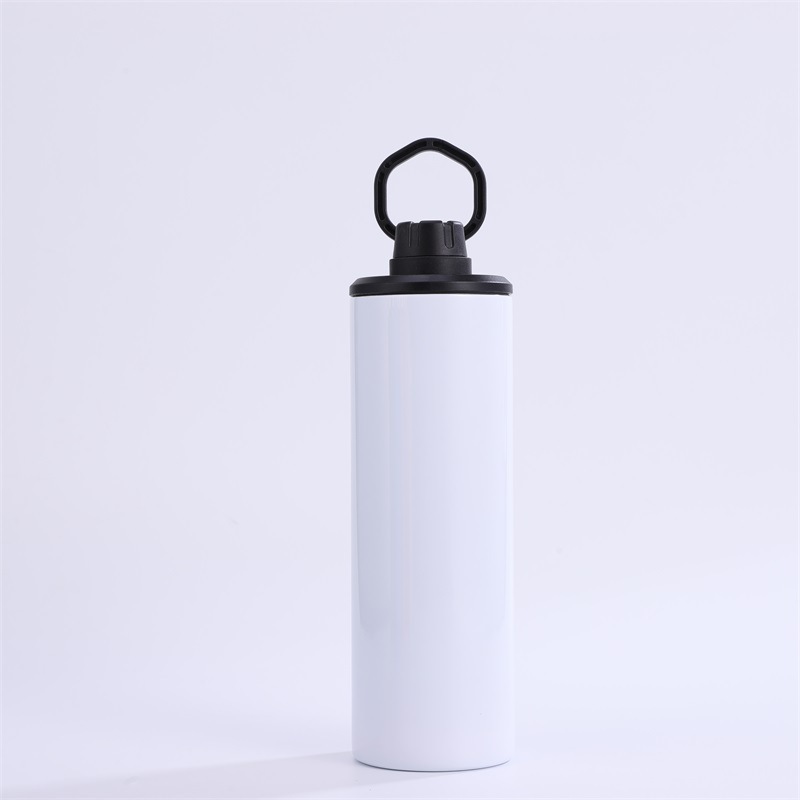 NEW China 20oz Sublimation Stainless Steel Sport Tumbler Insulted Skinny with Colorful Portable Handle Free Shipping (25PCS)