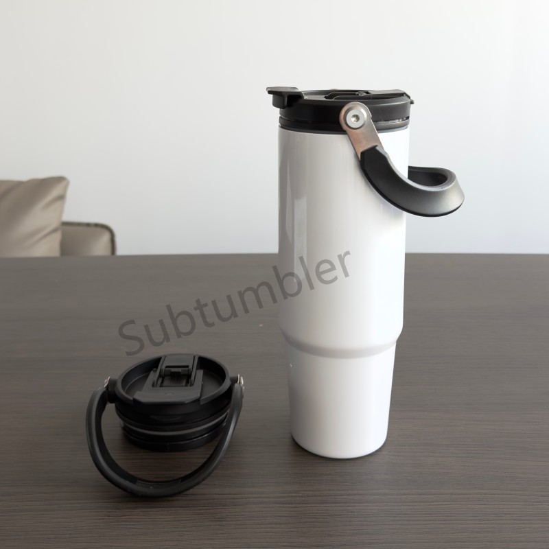 China NEW RTS 30oz Stainless Steel Sublimation 2 in 1 Filp Handle Tumbler Insulted Bottle Drink with Straw or Sip Lid Free Shipping (25PCS/50PCS)