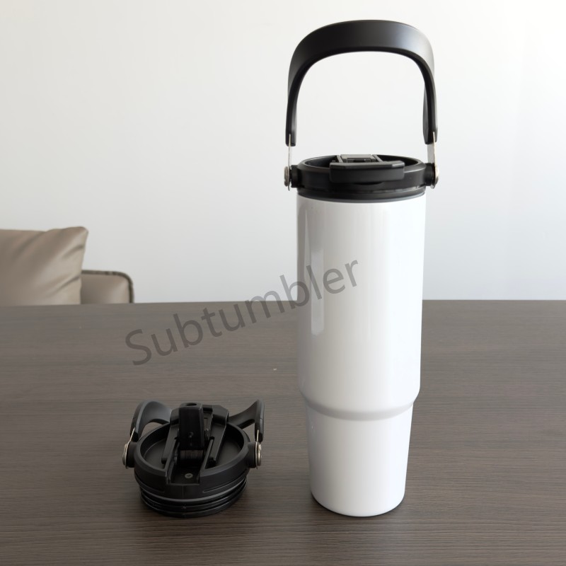 China NEW RTS 30oz Stainless Steel Sublimation 2 in 1 Filp Handle Tumbler Insulted Bottle Drink with Straw or Sip Lid Free Shipping (25PCS/50PCS)