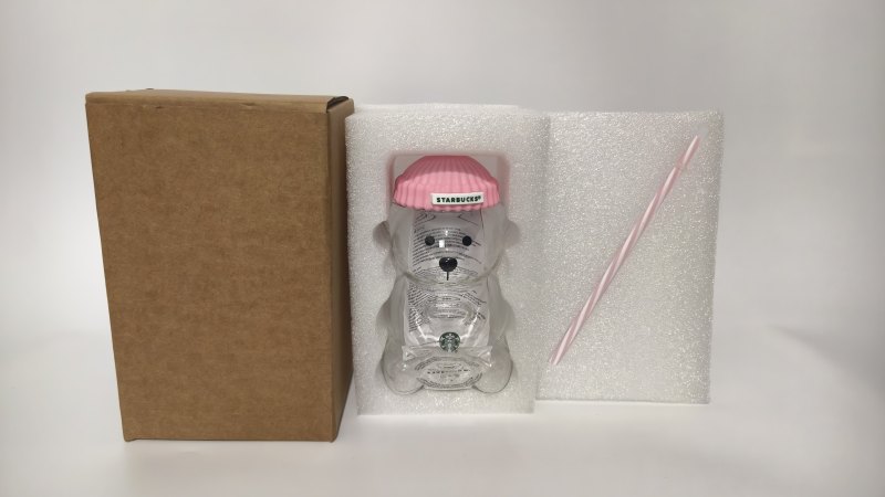 NEW 20oz Glass Bear Cup Cute Bottle Free Shipping (25PCS)