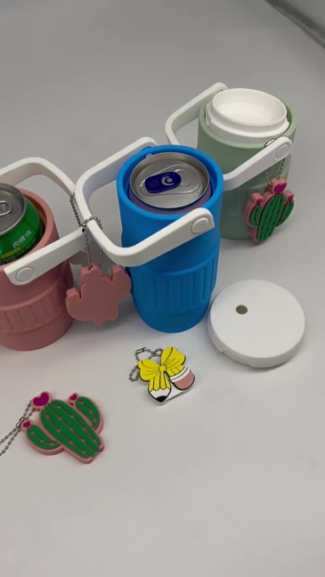 New China RTS 12oz/16oz 3d Printed Sideline Can Cooler Holder  Dispenser Portable Retro Mini Insulated Can Cooler With Spout Free Shipping (25PCS)