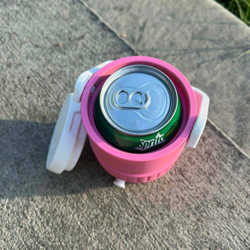 New China RTS 12oz/16oz 3d Printed Sideline Can Cooler Holder  Dispenser Portable Retro Mini Insulated Can Cooler With Spout Free Shipping (25PCS)