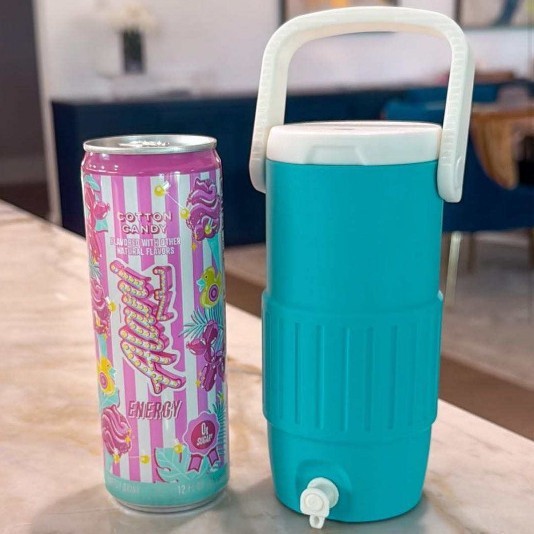 New China RTS 12oz/16oz 3d Printed Sideline Can Cooler Holder  Dispenser Portable Retro Mini Insulated Can Cooler With Spout Free Shipping (25PCS)