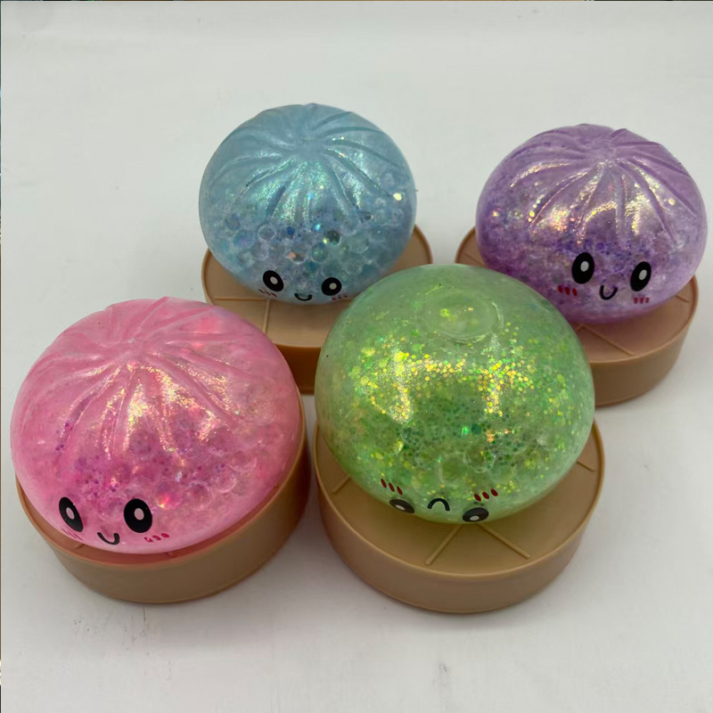 Hot Selling Light Up Dumplings Squishy Squeeze Toy Gift Free Shipping (12pcs/24pcs)