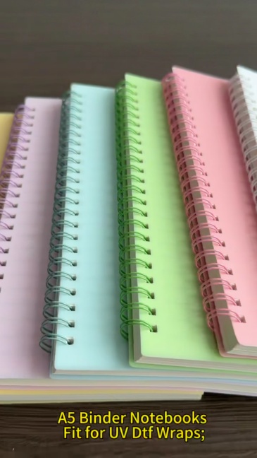 RTS High-quality A5 Binder Notebooks Journal with Plastic Cover for A5 UV DTF Wraps (25pcs/50pcs)