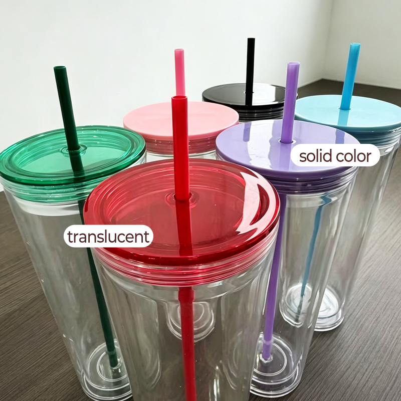 USA Warehouse RTS 24oz Plastic Snow Globe Tumbler with Pre-drilled Hole Acrylic Double Walled Snow Globe Tumbler Bottle Plastic Cups Free Shipping (20PCS)