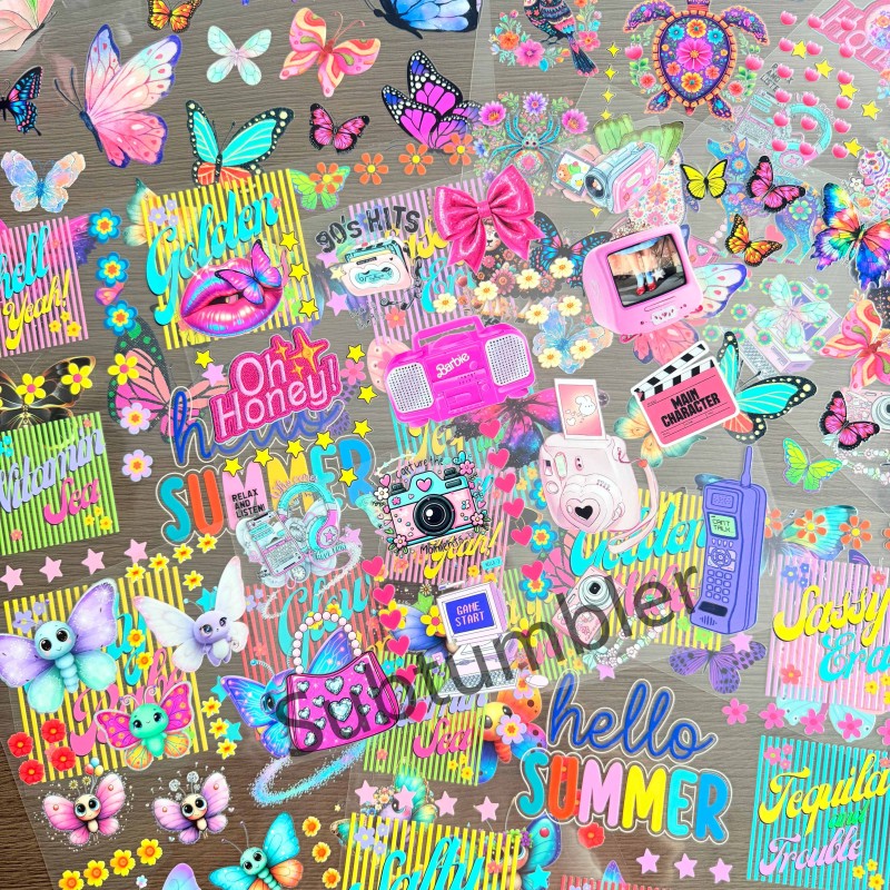 NEW 10inch 11inch Element Sheet UV DTF Wraps Sticker Decals Perfect for DIY Free Shipping (40PCS/80PCS/120PCS/240PCS)