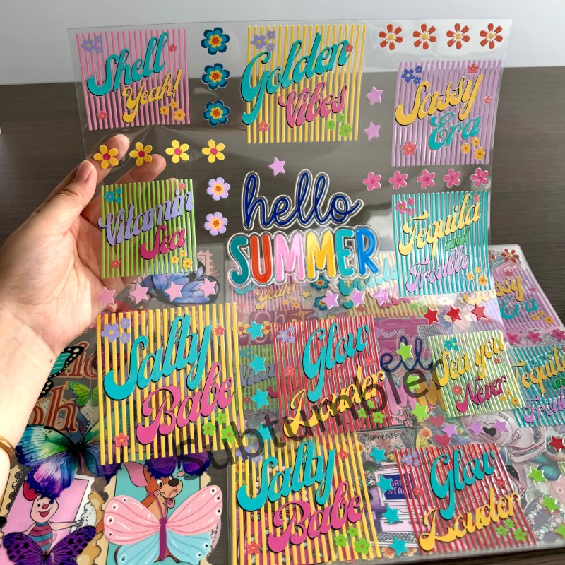 NEW 10inch 11inch Element Sheet UV DTF Wraps Sticker Decals Perfect for DIY Free Shipping (40PCS/80PCS/120PCS/240PCS)