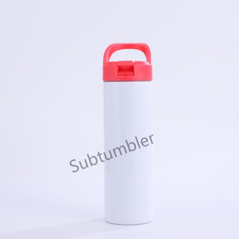 New China Warehouse RTS 20oz Sublimation Sport Tumbler with Flip Top Handle Stainless Steel Insulated Water Bottle Free Shipping (25PCS)
