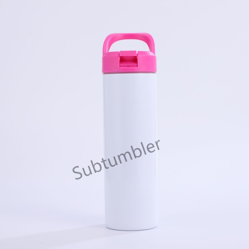 New China Warehouse RTS 20oz Sublimation Sport Tumbler with Flip Top Handle Stainless Steel Insulated Water Bottle Free Shipping (25PCS)