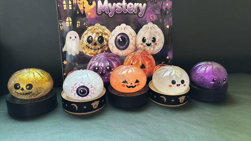Hot Selling Halloween Dumplings Mystery Box Squishy Squeeze Toy Gift for Halloween Comes with Gift Box Free Shipping (12pcs/24pcs)