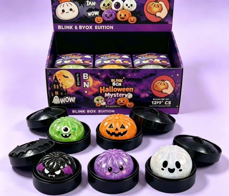 Hot Selling Halloween Dumplings Mystery Box Squishy Squeeze Toy Gift for Halloween Comes with Gift Box Free Shipping (12pcs/24pcs)