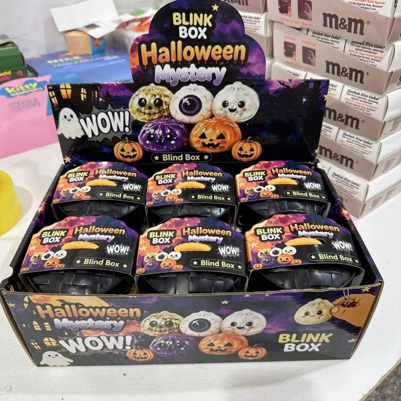 Hot Selling Halloween Dumplings Mystery Box Squishy Squeeze Toy Gift for Halloween Comes with Gift Box Free Shipping (12pcs/24pcs)