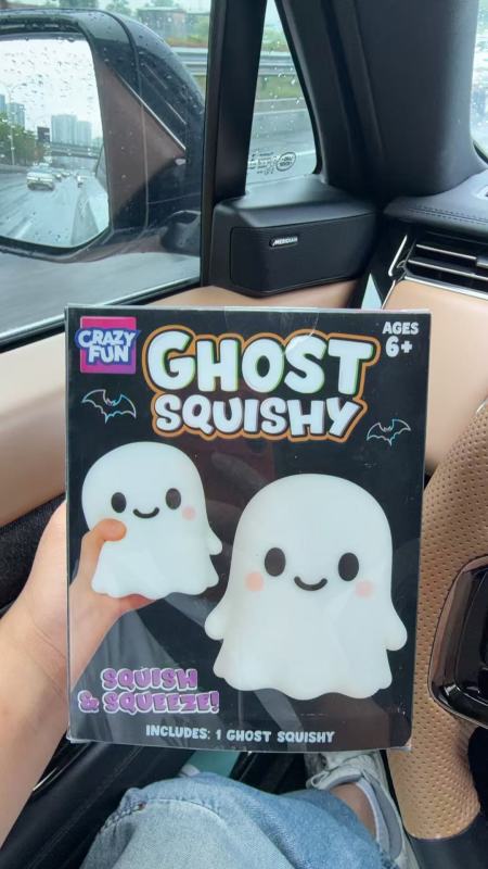 Hot Selling Ghost Squeeze Toy Squishy for Halloween Gift Ghost Squishy Free Shipping (12pcs/24pcs)